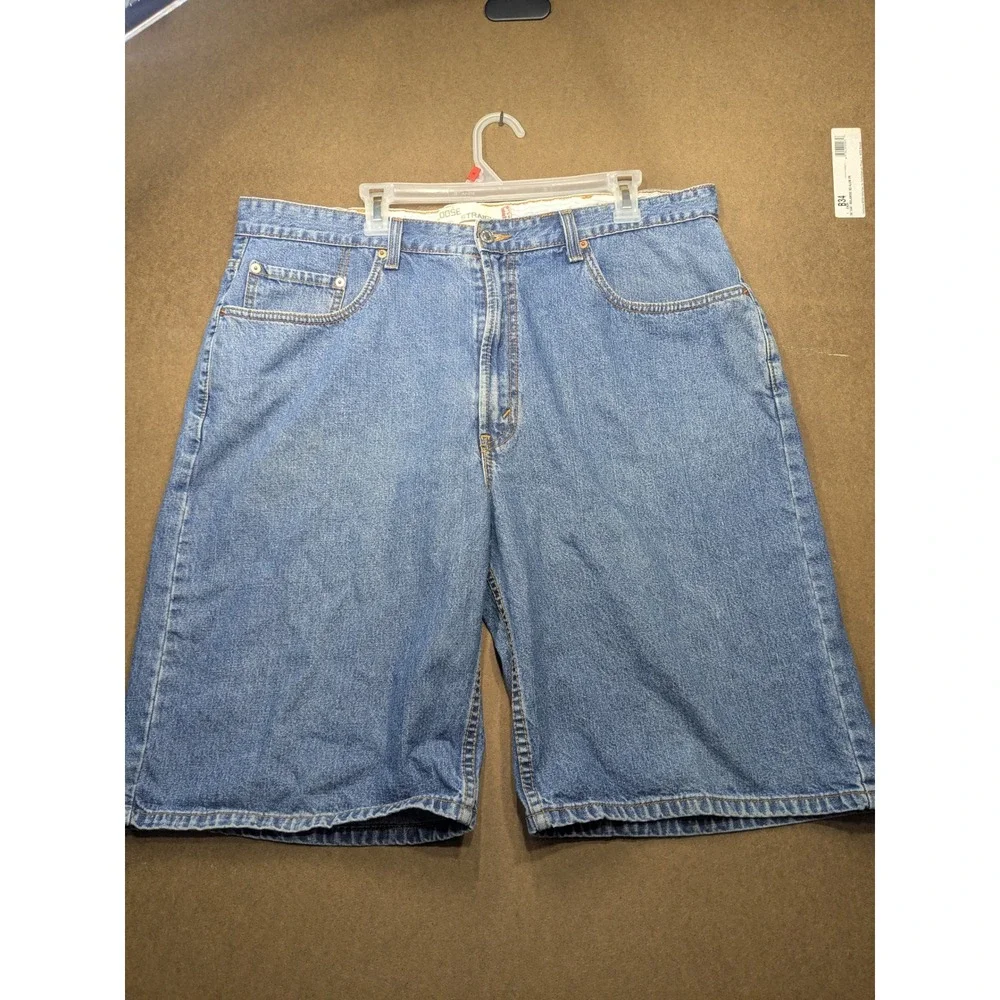 Levis 569 Loose Straight Denim Shorts Mens 40 Blue Medium Wash Jean Shorts
